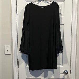 Emma & Michele Elegant Black Long Sleeve Dress Size XL